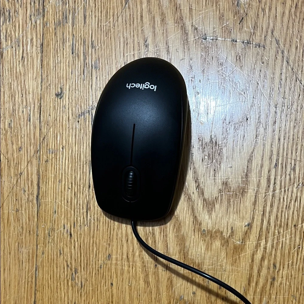 Logitech Black Wired Computer Mouse